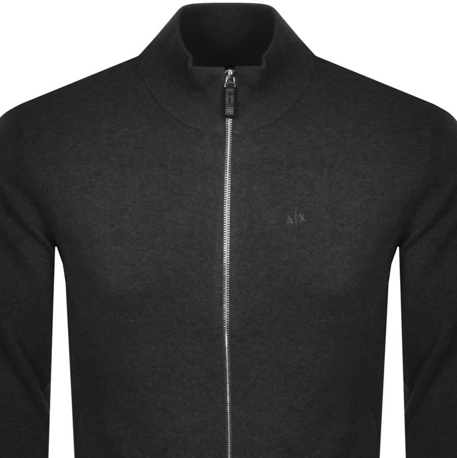 Alternative Image for ProductArmani Exchange Full Zip Knit Jumper Grey2